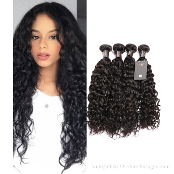 4Bundles 20inch  Brazilian blond Water Wave Hair Extensions Sunlight Human Hair can be dyed water wave ombre hair